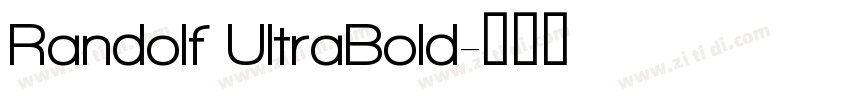 Randolf UltraBold字体转换